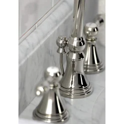New KS298XTAL-P Tudor Widespread Bathroom Faucet with Brass Pop-Up 8