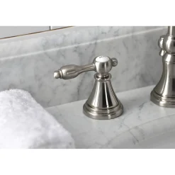 New KS298XTAL-P Tudor Widespread Bathroom Faucet with Brass Pop-Up 8