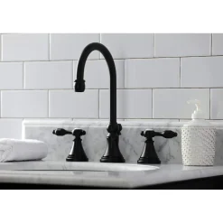 New KS298XTAL-P Tudor Widespread Bathroom Faucet with Brass Pop-Up 8