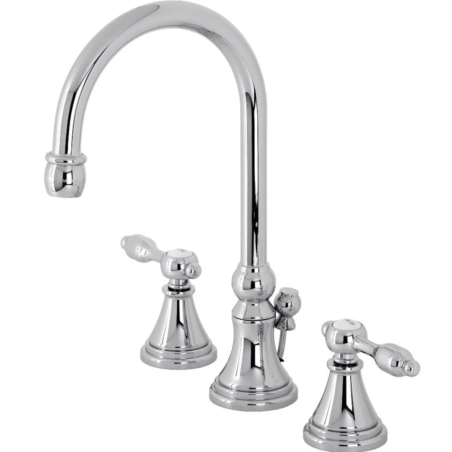 New KS298XTAL-P Tudor Widespread Bathroom Faucet with Brass Pop-Up 8" Widespread