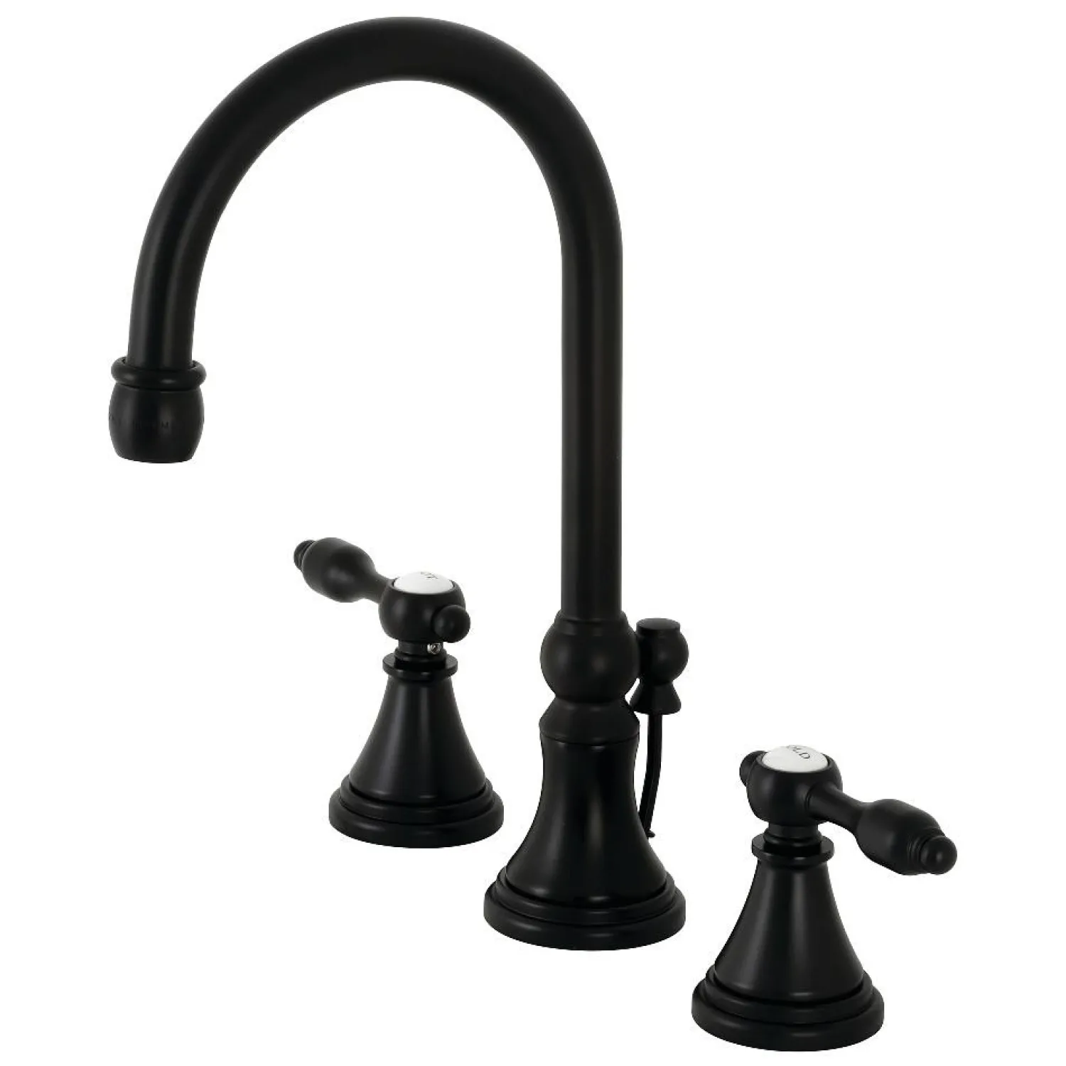 New KS298XTAL-P Tudor Widespread Bathroom Faucet with Brass Pop-Up 8" Widespread
