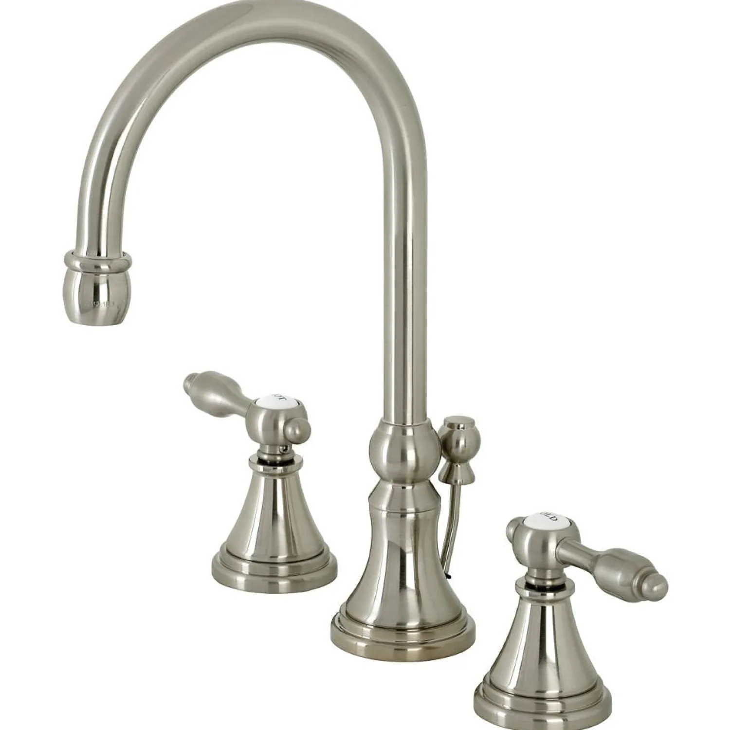 New KS298XTAL-P Tudor Widespread Bathroom Faucet with Brass Pop-Up 8" Widespread