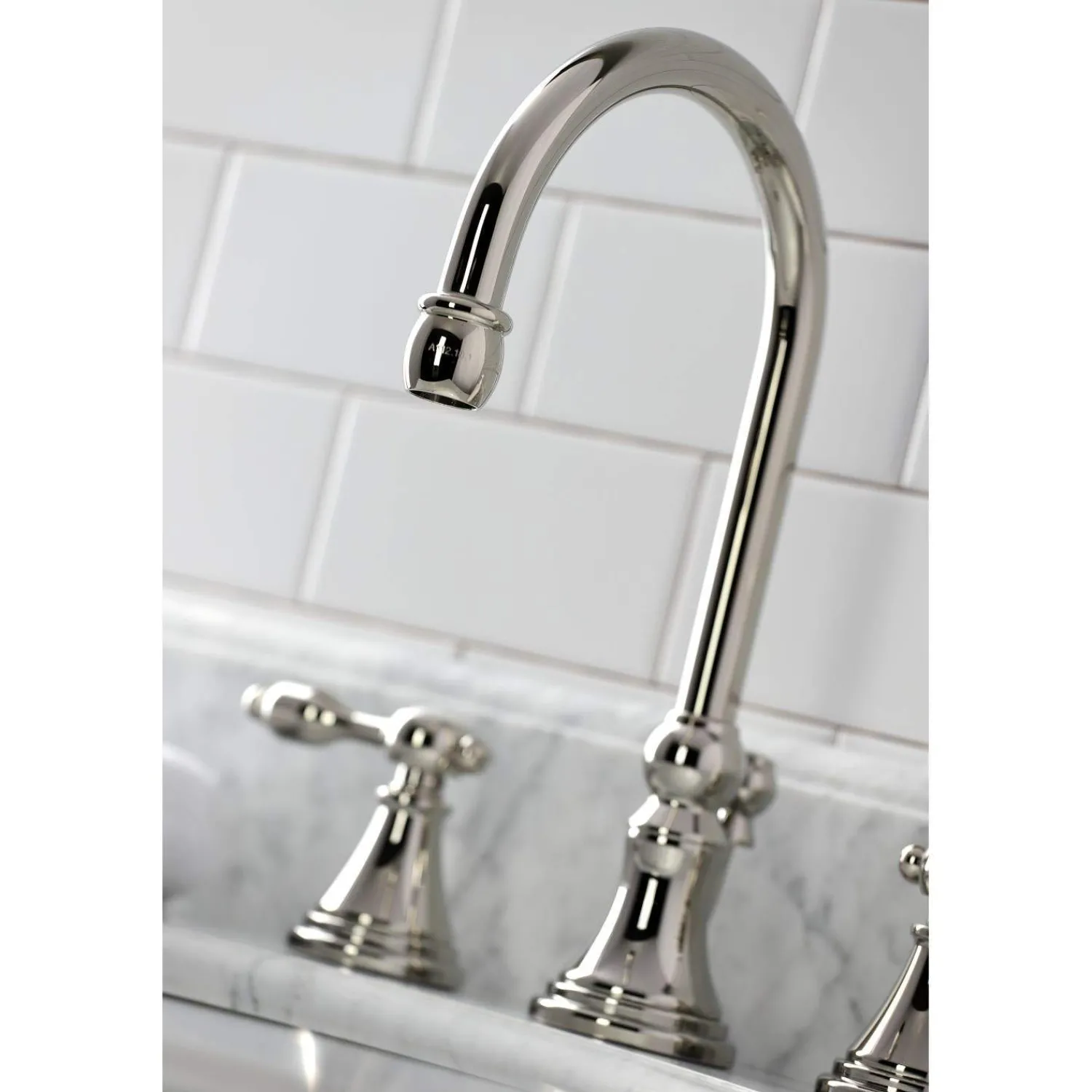 New KS298XTAL-P Tudor Widespread Bathroom Faucet with Brass Pop-Up 8" Widespread