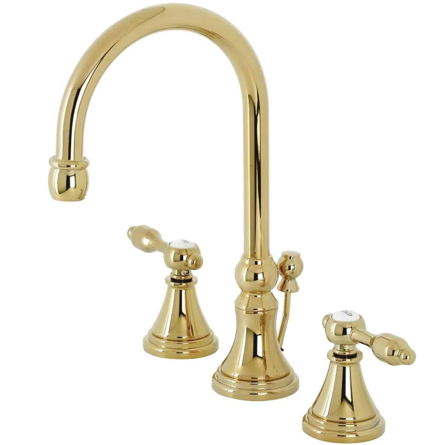New KS298XTAL-P Tudor Widespread Bathroom Faucet with Brass Pop-Up 8" Widespread