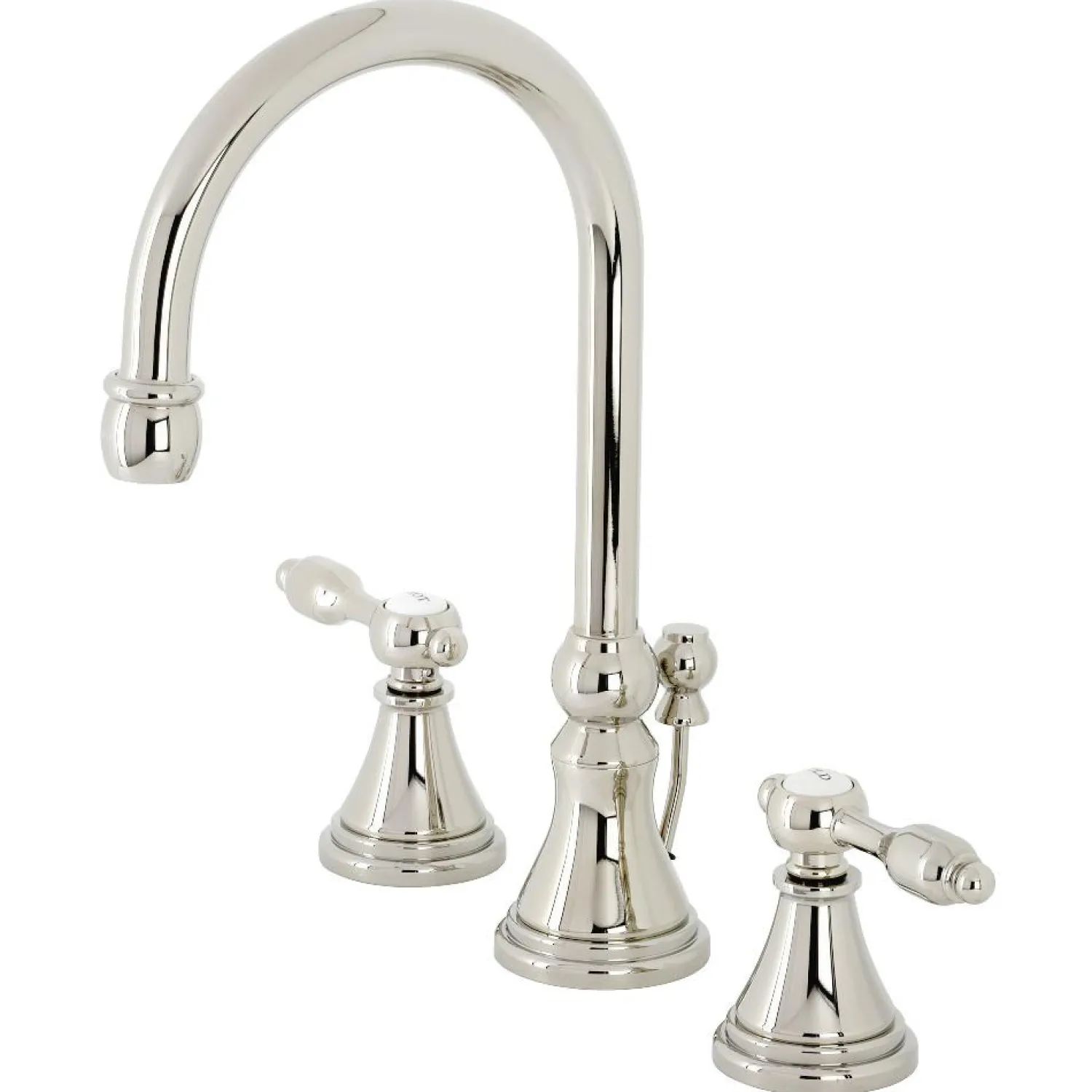 New KS298XTAL-P Tudor Widespread Bathroom Faucet with Brass Pop-Up 8" Widespread