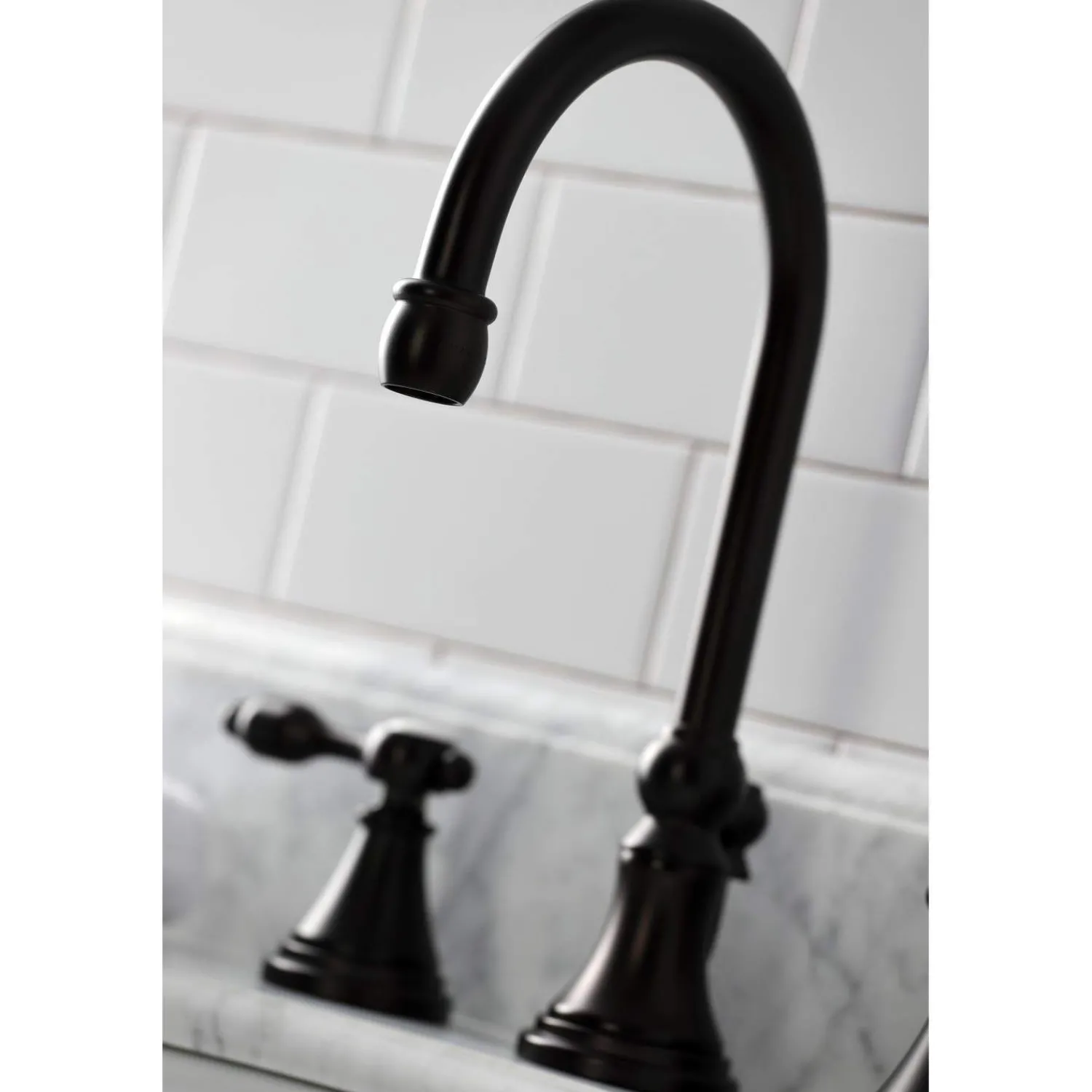 New KS298XTAL-P Tudor Widespread Bathroom Faucet with Brass Pop-Up 8" Widespread