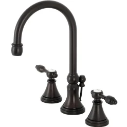 New KS298XTAL-P Tudor Widespread Bathroom Faucet with Brass Pop-Up 8