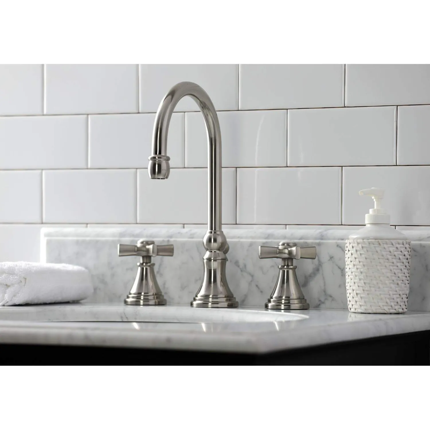 KS298XZX-P Millennium Widespread Bathroom Faucet with Brass Pop-Up 8" Widespread
