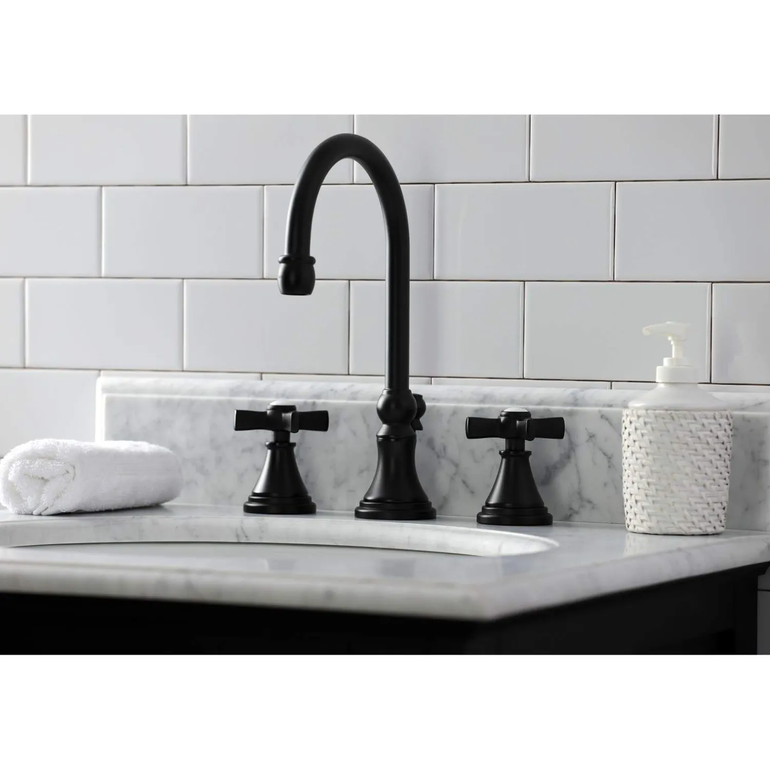 KS298XZX-P Millennium Widespread Bathroom Faucet with Brass Pop-Up 8" Widespread