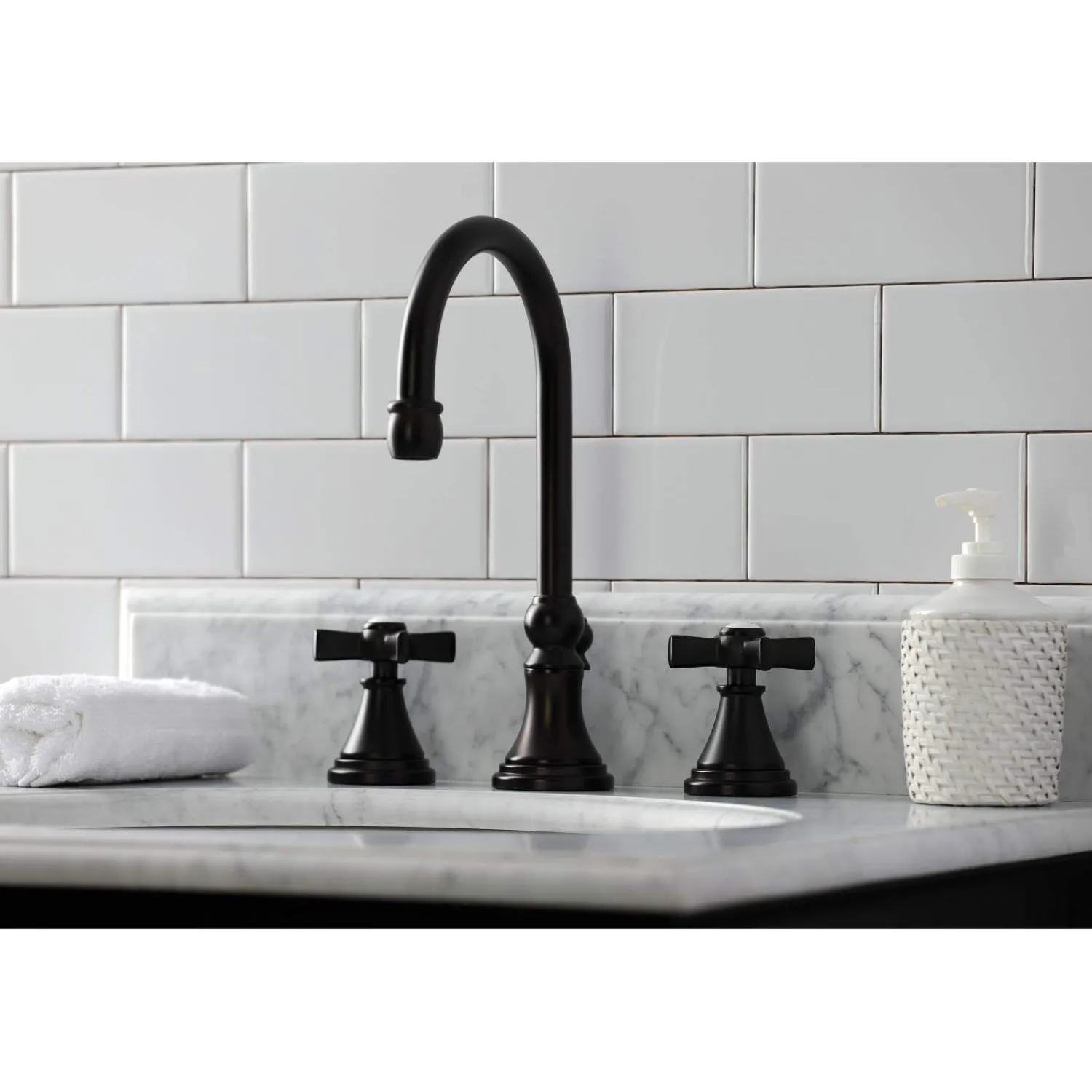 KS298XZX-P Millennium Widespread Bathroom Faucet with Brass Pop-Up 8" Widespread