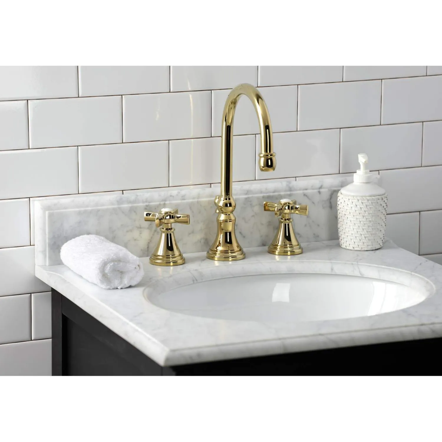 KS298XZX-P Millennium Widespread Bathroom Faucet with Brass Pop-Up 8" Widespread