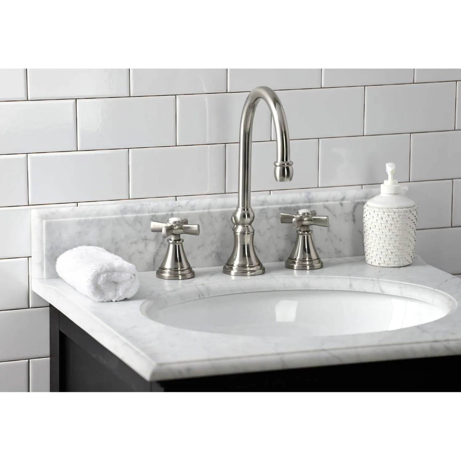 KS298XZX-P Millennium Widespread Bathroom Faucet with Brass Pop-Up 8" Widespread