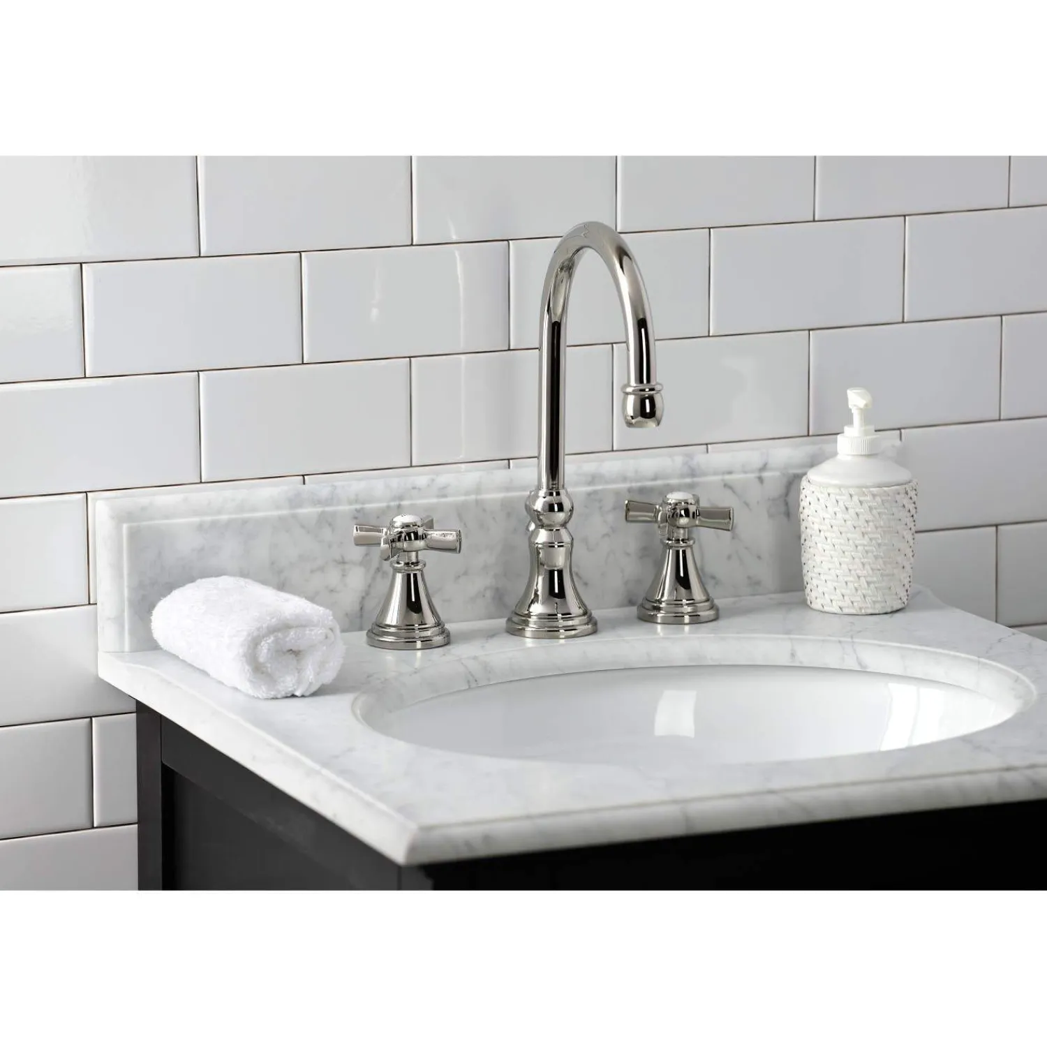 KS298XZX-P Millennium Widespread Bathroom Faucet with Brass Pop-Up 8" Widespread