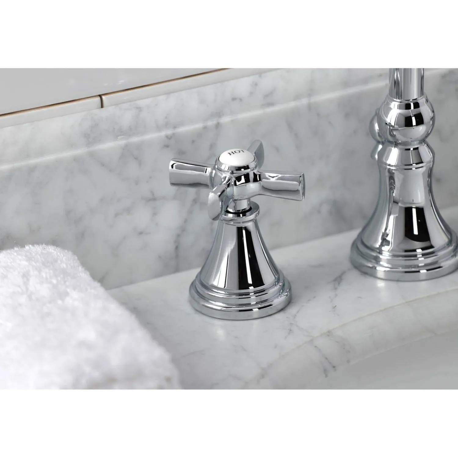 KS298XZX-P Millennium Widespread Bathroom Faucet with Brass Pop-Up 8" Widespread