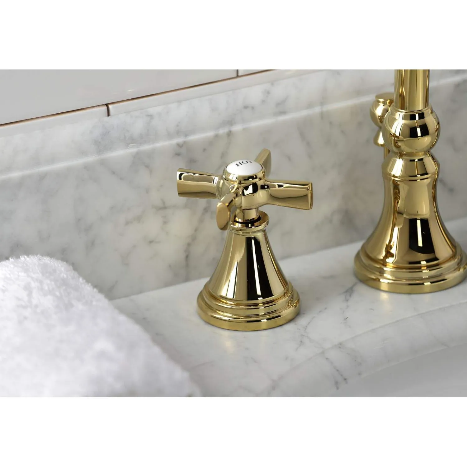 KS298XZX-P Millennium Widespread Bathroom Faucet with Brass Pop-Up 8" Widespread
