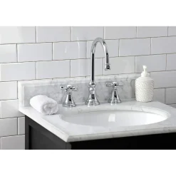 KS298XZX-P Millennium Widespread Bathroom Faucet with Brass Pop-Up 8