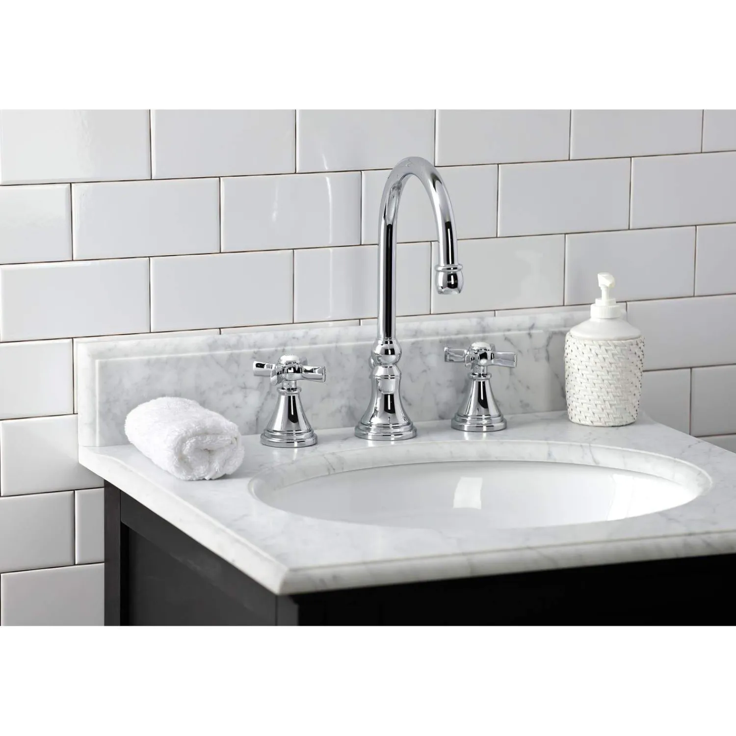KS298XZX-P Millennium Widespread Bathroom Faucet with Brass Pop-Up 8" Widespread