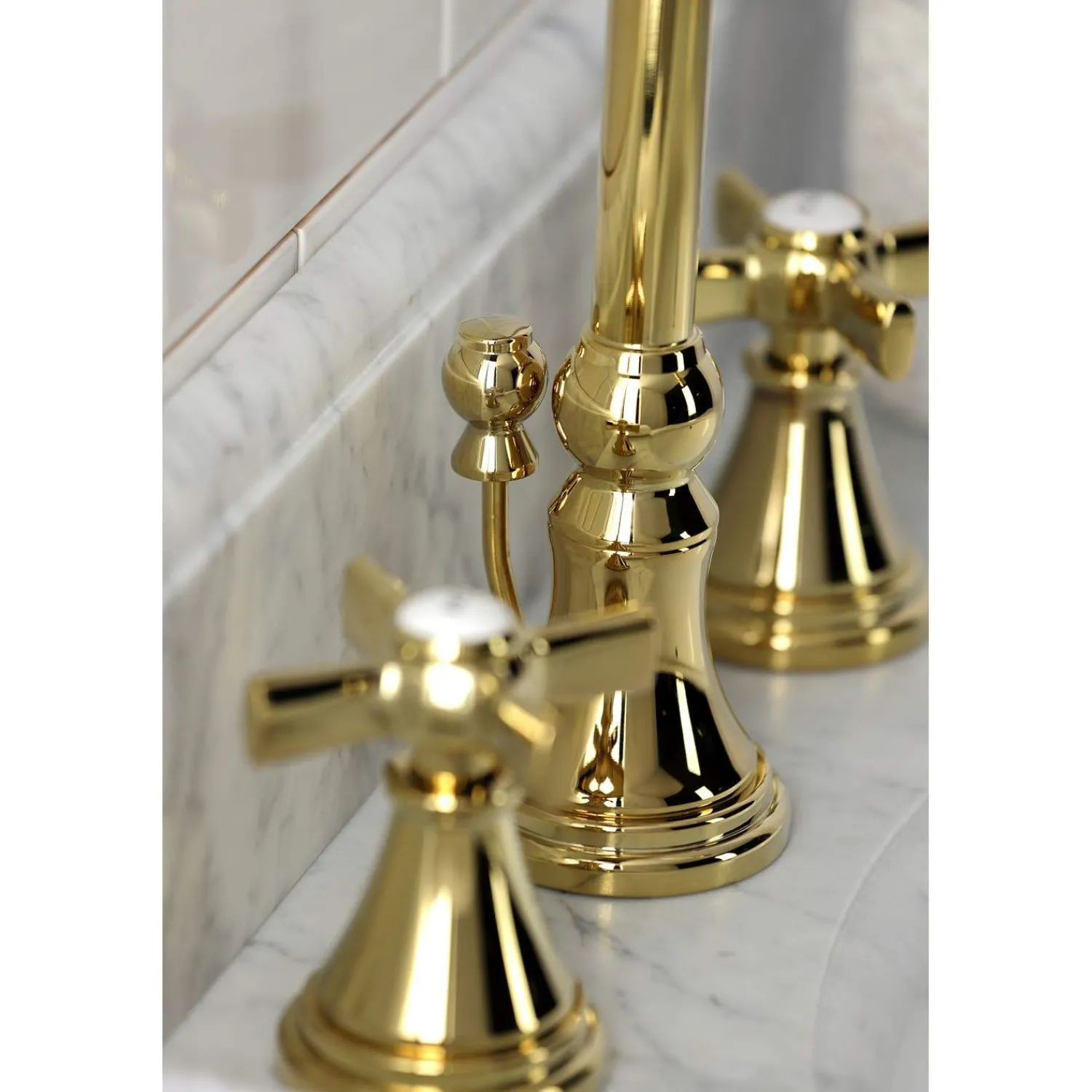 KS298XZX-P Millennium Widespread Bathroom Faucet with Brass Pop-Up 8" Widespread