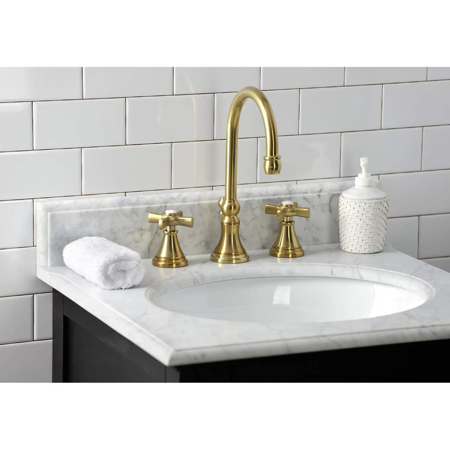 KS298XZX-P Millennium Widespread Bathroom Faucet with Brass Pop-Up 8" Widespread