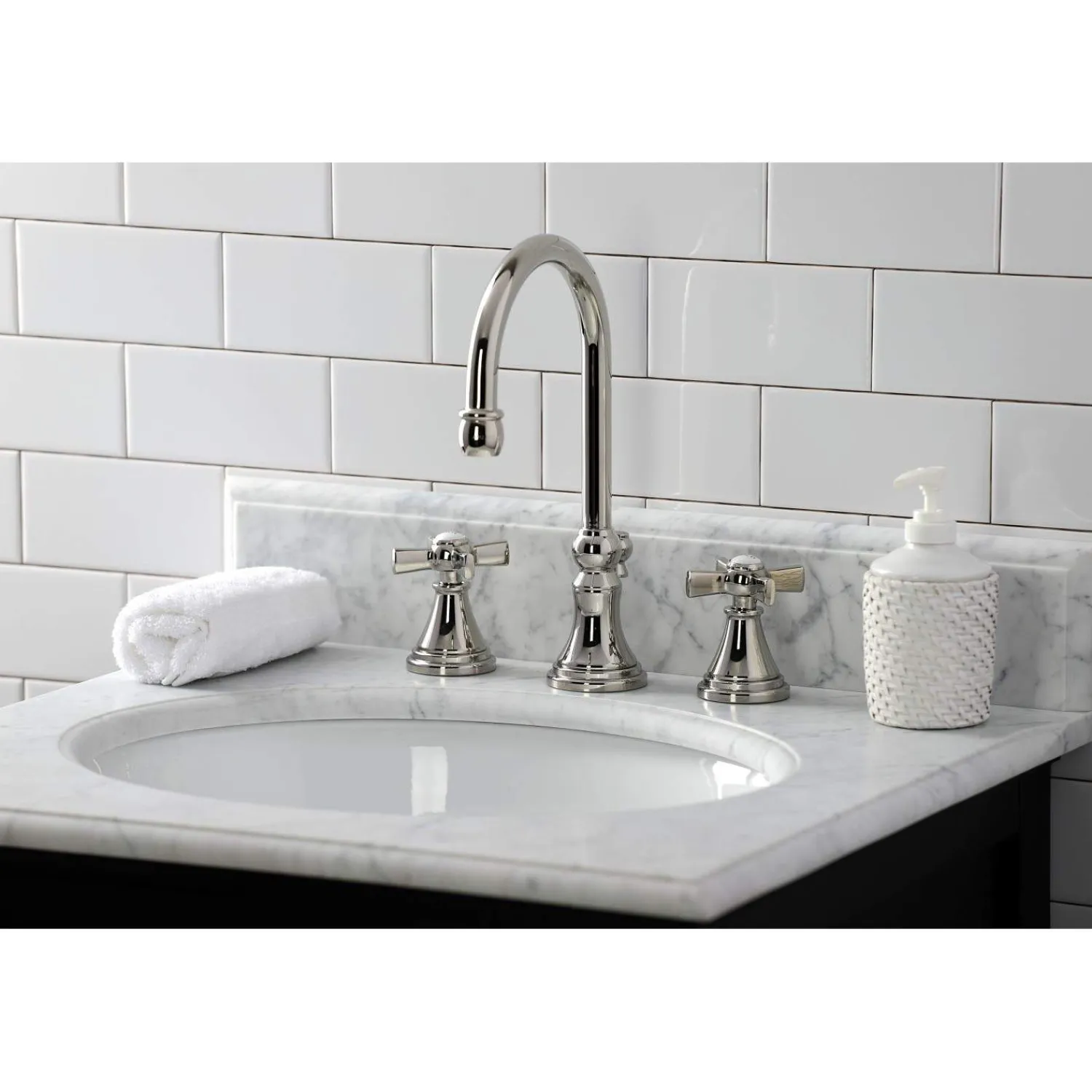 KS298XZX-P Millennium Widespread Bathroom Faucet with Brass Pop-Up 8" Widespread