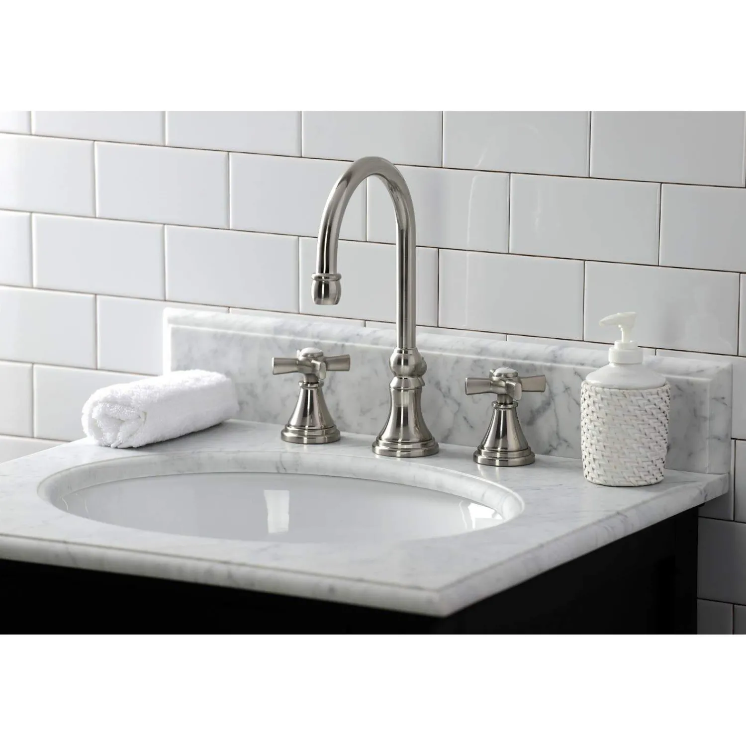KS298XZX-P Millennium Widespread Bathroom Faucet with Brass Pop-Up 8" Widespread