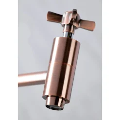 Hot KS810ZXAC Millennium Wall Mount Pot Filler Kitchen Faucet, Antique Copper Wall Mounted Kitchen Faucets