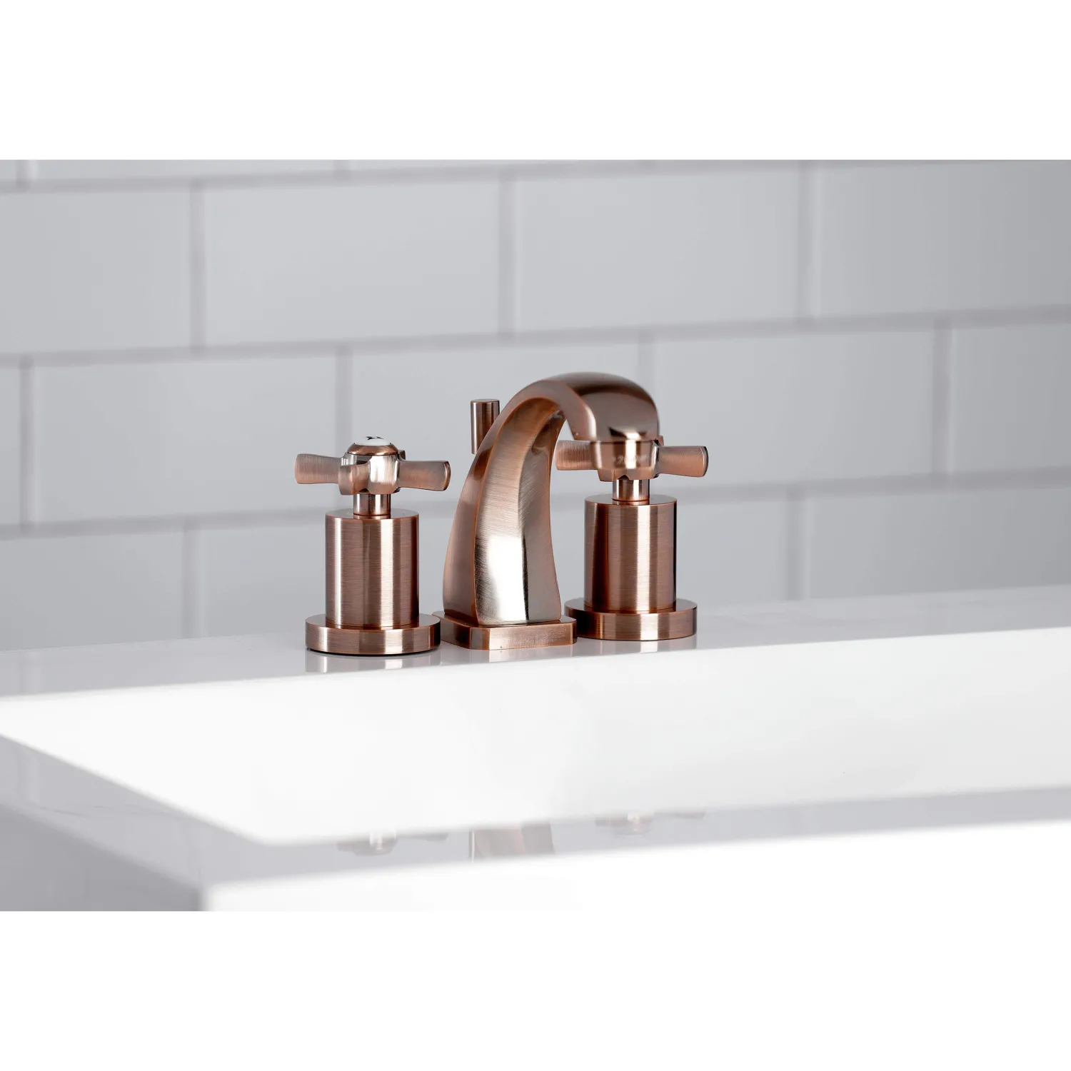 Hot KS494ZXAC Millennium 8 in. Widespread Bathroom Faucet, Antique Copper 8" Widespread