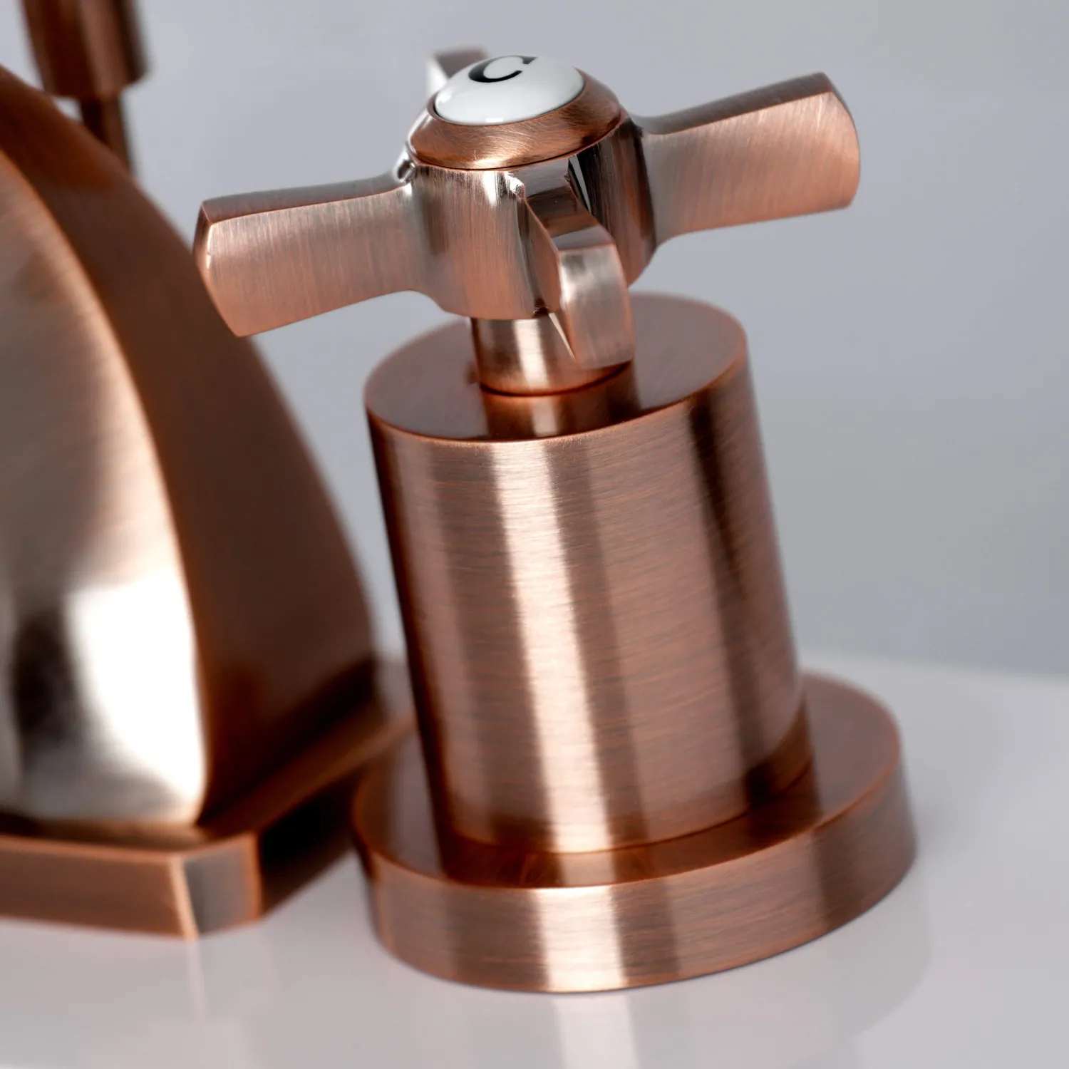 Hot KS494ZXAC Millennium 8 in. Widespread Bathroom Faucet, Antique Copper 8" Widespread
