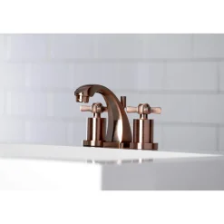 Hot KS494ZXAC Millennium 8 in. Widespread Bathroom Faucet, Antique Copper 8