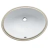 Outlet LBO22178 Courtyard White China Undermount Bathroom Sink with Overflow Hole Undermount