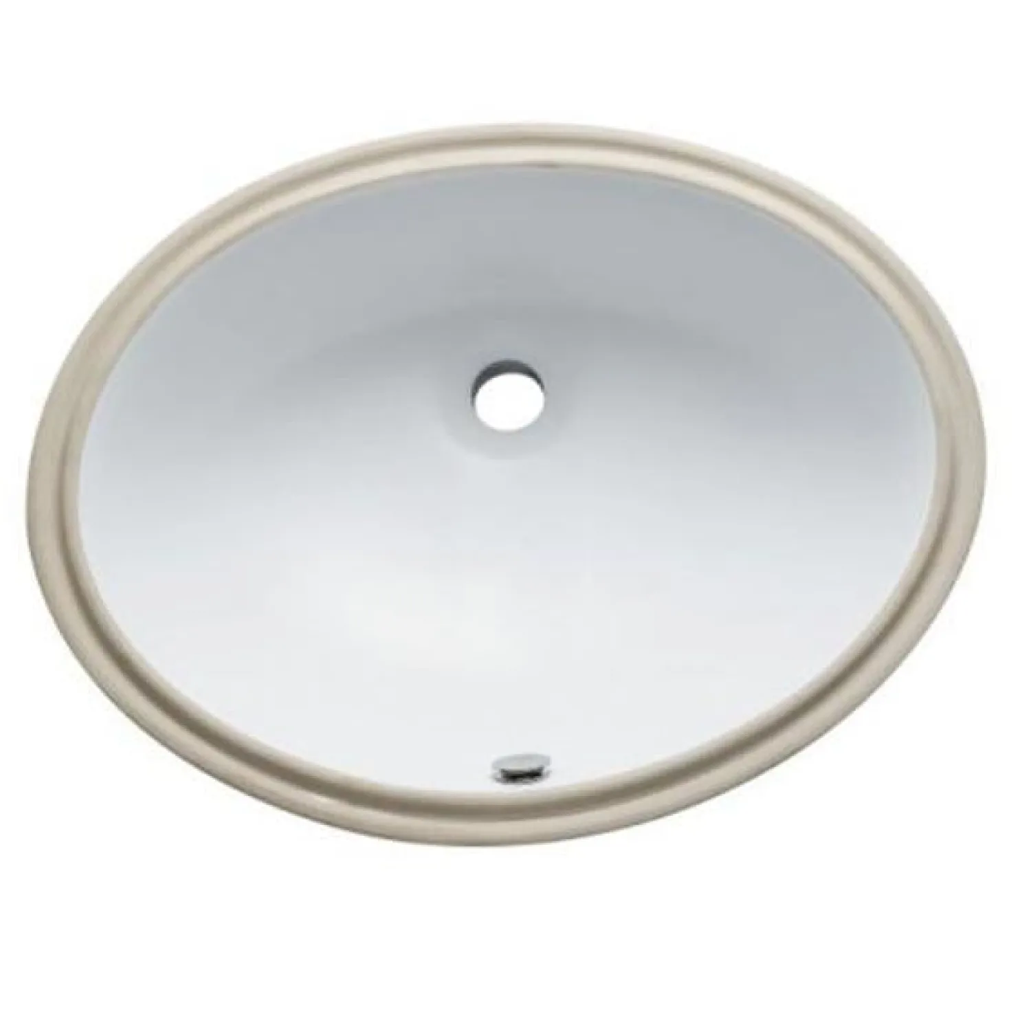 Outlet LBO22178 Courtyard White China Undermount Bathroom Sink with Overflow Hole Undermount