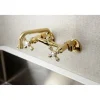 Sale Magellan 6" Adjustable Center Wall Mount Kitchen Faucet Wall Mounted Kitchen Faucets