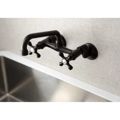 Sale Magellan 6" Adjustable Center Wall Mount Kitchen Faucet Wall Mounted Kitchen Faucets
