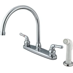Online Magellan Centerset 4-Hole Kitchen Faucet Faucets With Side Spray