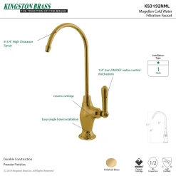 Clearance Magellan Single Handle Water Filtration Faucet Single Hole