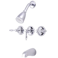 Sale Magellan Three Handle Tub and Shower Faucet in Polished Chrome Tub & Shower Sets