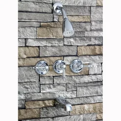 Sale Magellan Three Handle Tub and Shower Faucet in Polished Chrome Tub & Shower Sets