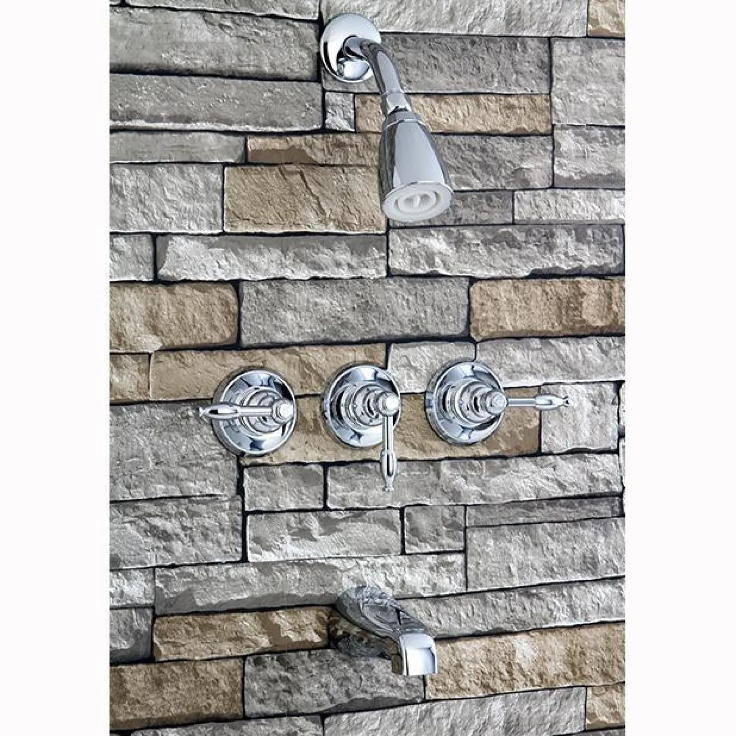Sale Magellan Three Handle Tub and Shower Faucet in Polished Chrome Tub & Shower Sets