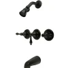 Hot Magellan Three Handle Oil Rubbed Bronze Tub and Shower Faucet Tub & Shower Sets