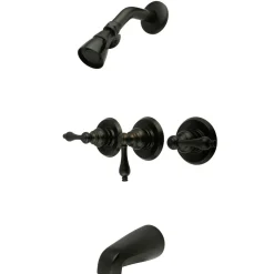 Hot Magellan Three Handle Oil Rubbed Bronze Tub and Shower Faucet Tub & Shower Sets