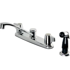 Clearance Magellan Twin Canopy Handle 8" Kitchen Faucet with Side Sprayer Faucets With Side Spray
