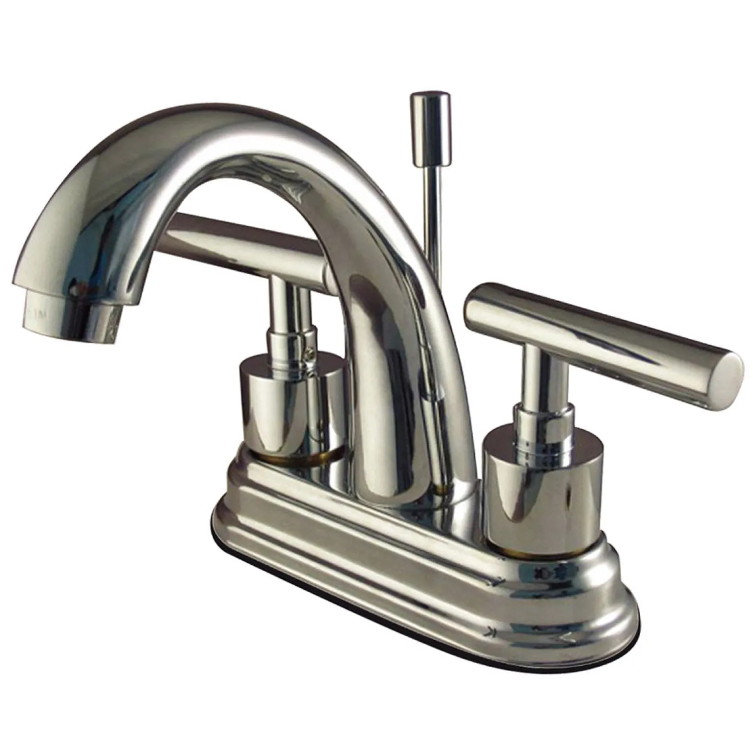 New Manhattan 4" Centerset Two Handle Lavatory Faucet with Brass Pop-up 4" Center Set