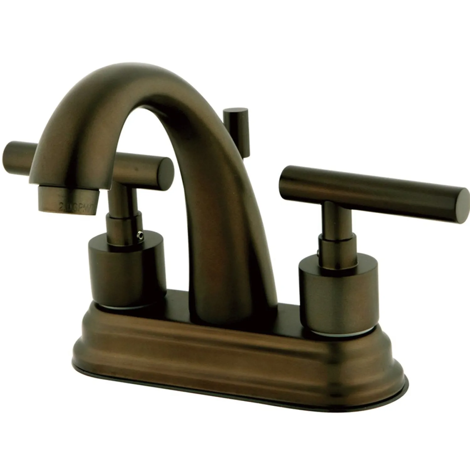 New Manhattan 4" Centerset Two Handle Lavatory Faucet with Brass Pop-up 4" Center Set