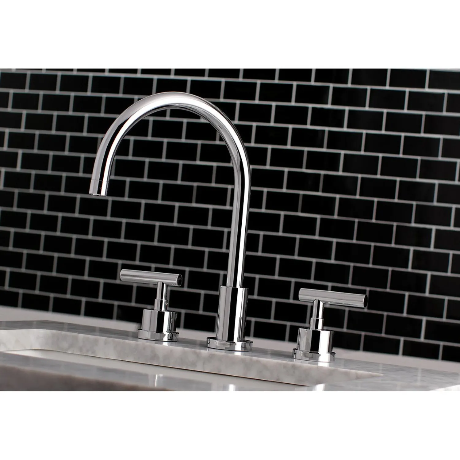 Sale Manhattan Deck Mount 8-Inch Widespread Bathroom Faucet 8" Widespread