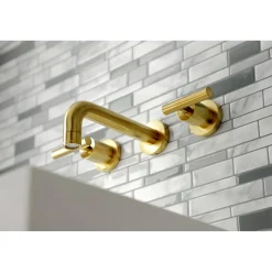 Outlet Manhattan 2-Handle 8-Inch Wall Mount Bathroom Faucet Wall Mount