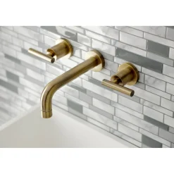 Outlet Manhattan 2-Handle 8-Inch Wall Mount Bathroom Faucet Wall Mount