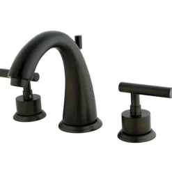 Outlet Manhattan Two Handle 8" to 16" Widespread Lavatory Faucet with Brass Pop-up 8" Widespread