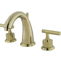 Outlet Manhattan Two Handle 8" to 16" Widespread Lavatory Faucet with Brass Pop-up 8" Widespread
