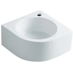 Online Manhattan White China Vessel Bathroom Sink with Faucet Hole Wall Mount Sinks