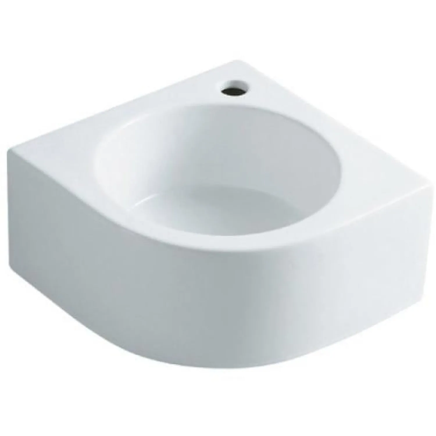 Online Manhattan White China Vessel Bathroom Sink with Faucet Hole Wall Mount Sinks
